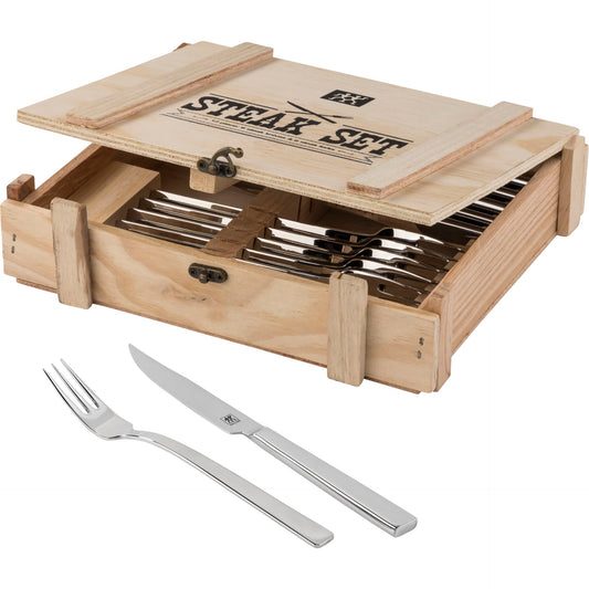 Zwilling Steak Cutlery Set 12 pcs. in woodbox