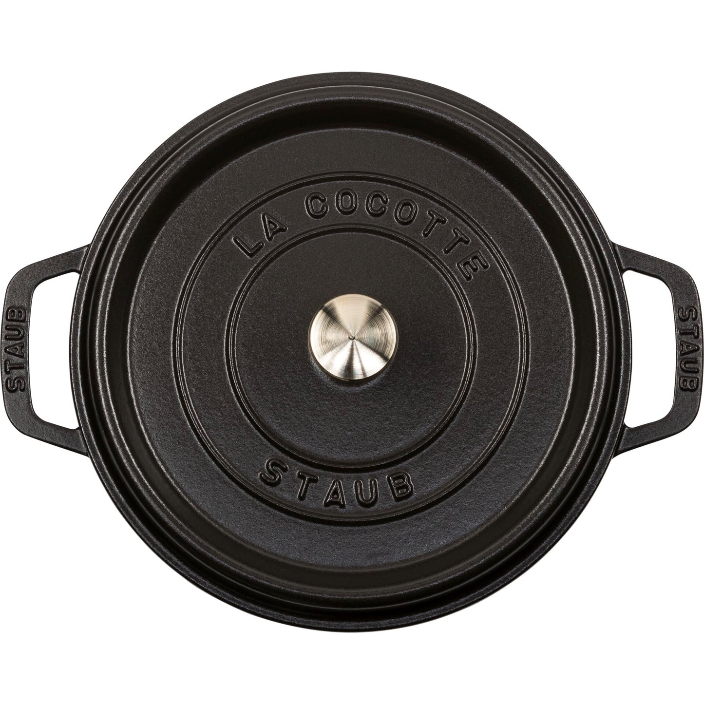 Staub La Cocotte 20cm round, black, Cast Iron