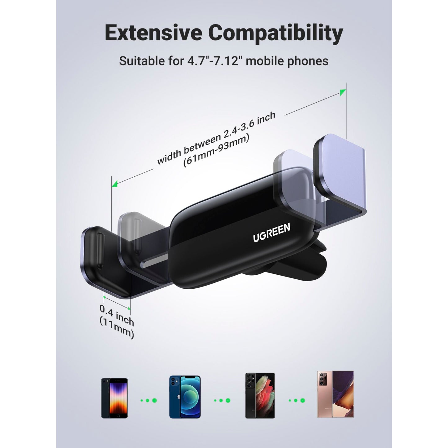 UGREEN Air Vent Car Mount Phone Holder Black