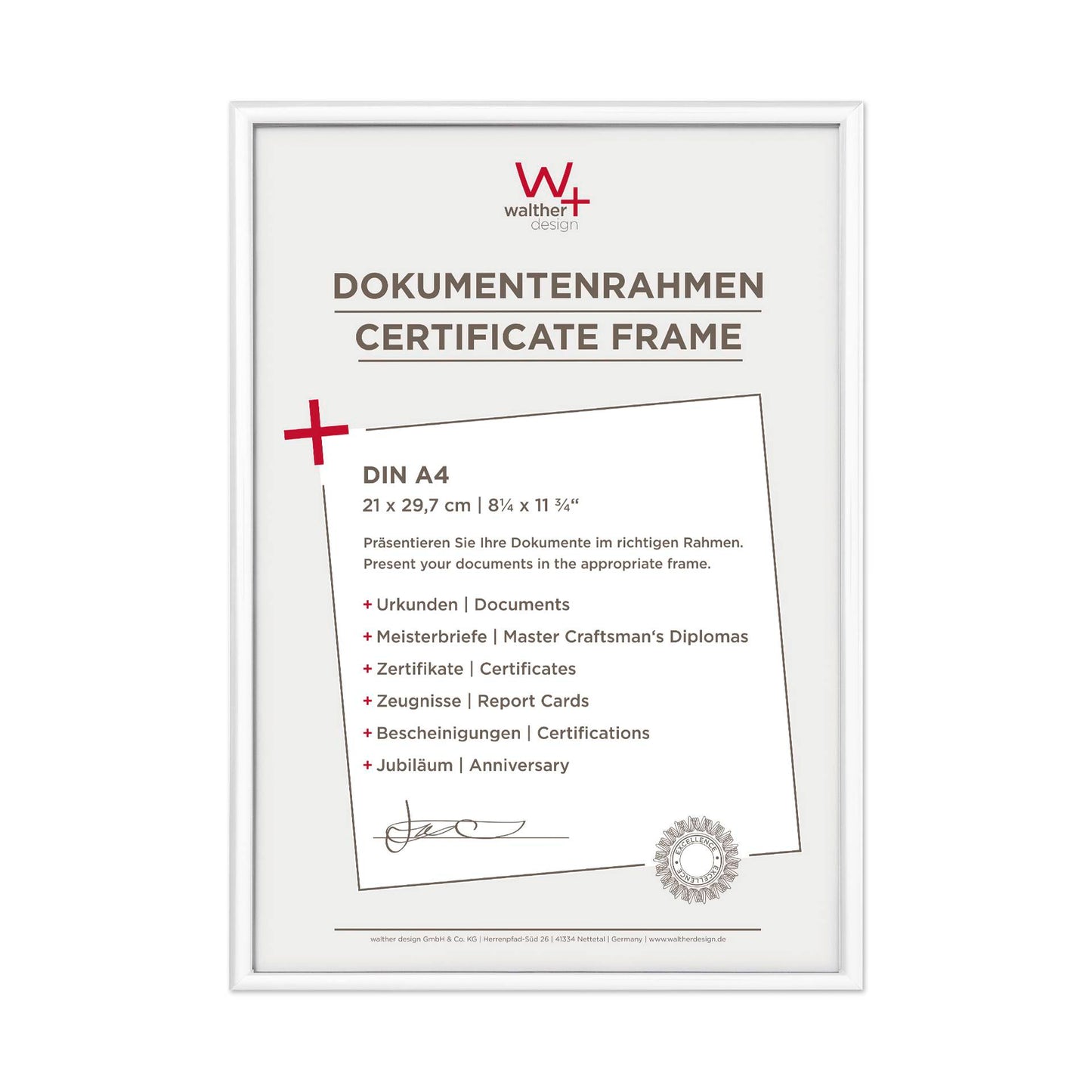 Walther New Lifestyle 21x29,7 Resin white DIN A4 KV130W