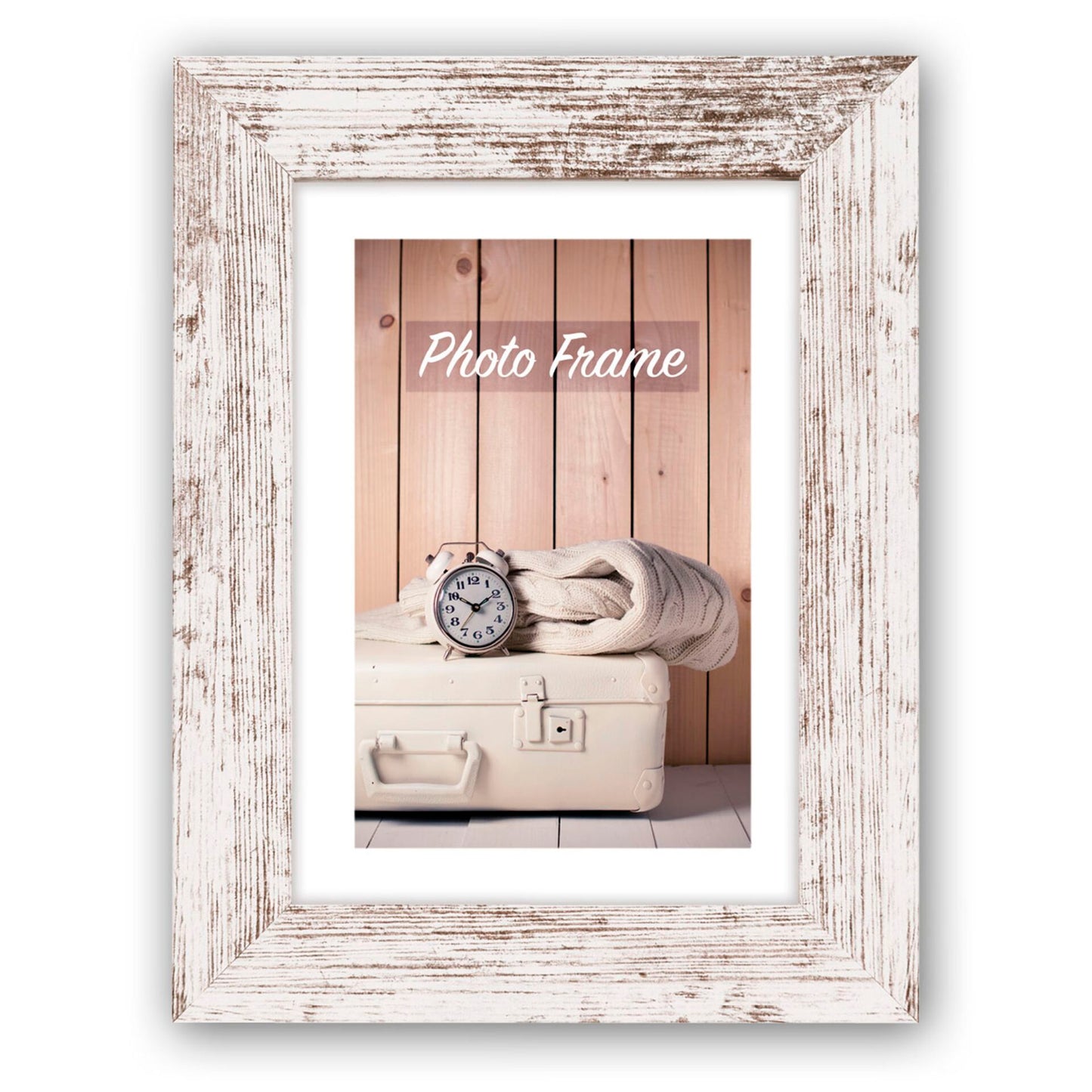 ZEP Nelson 6 white/brown 20x25 Wood Frame V21256
