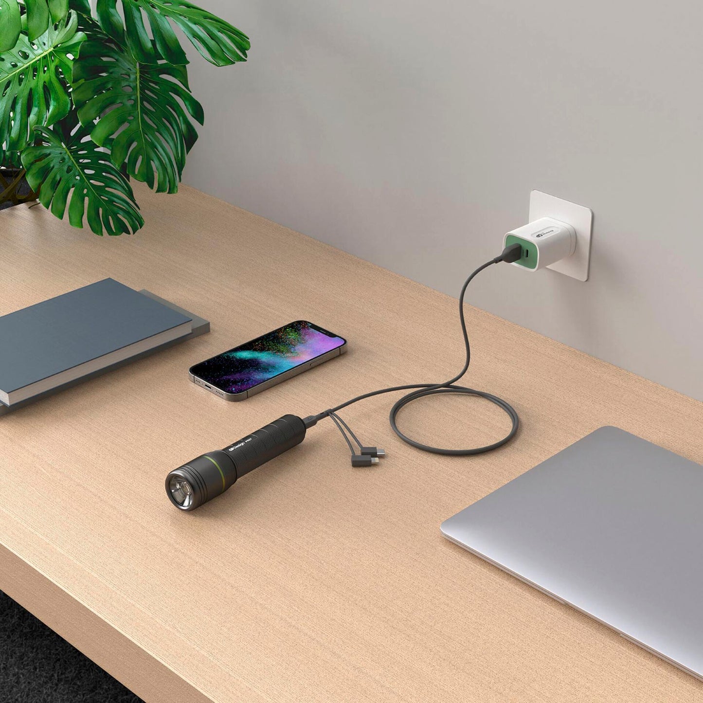 GP CY1N Lade & Sync Cable 1m 3in1 USB-A to Micro/USB-C/Light
