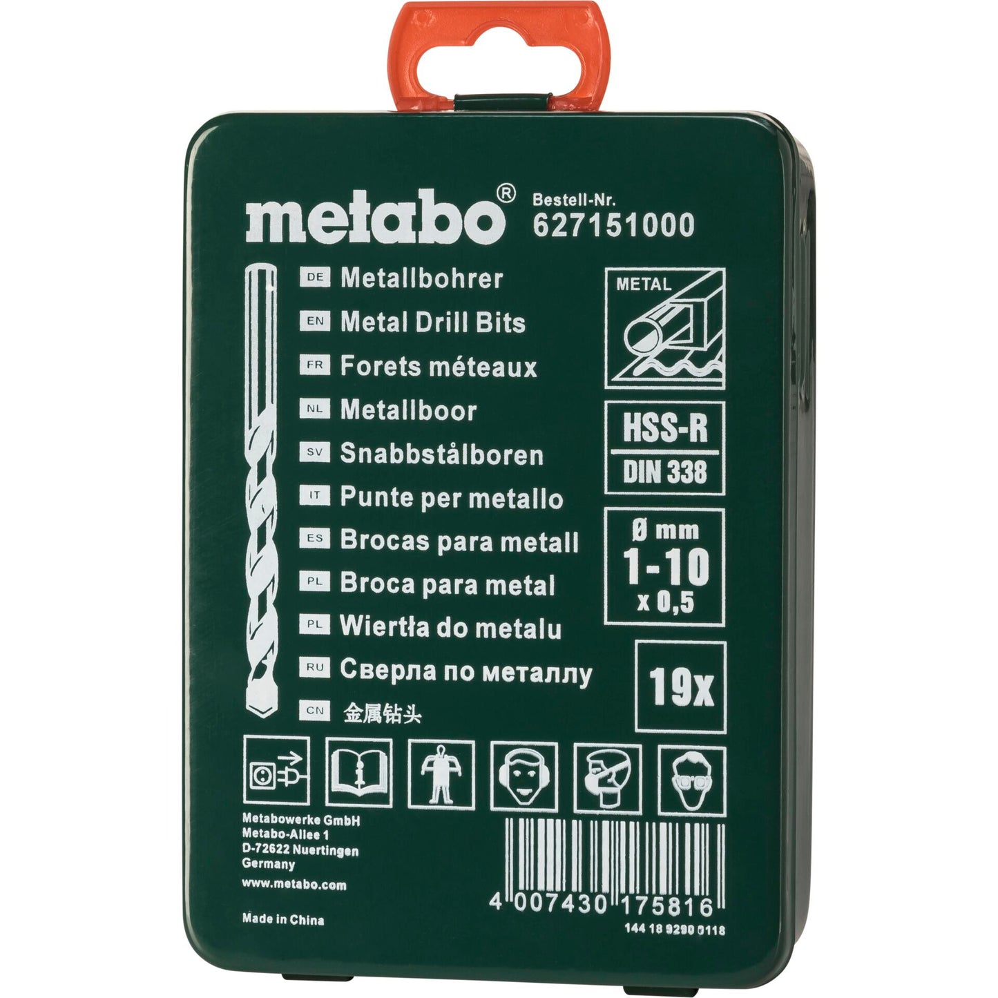 Metabo HSS-R Drill Cassette SP, 19-piece