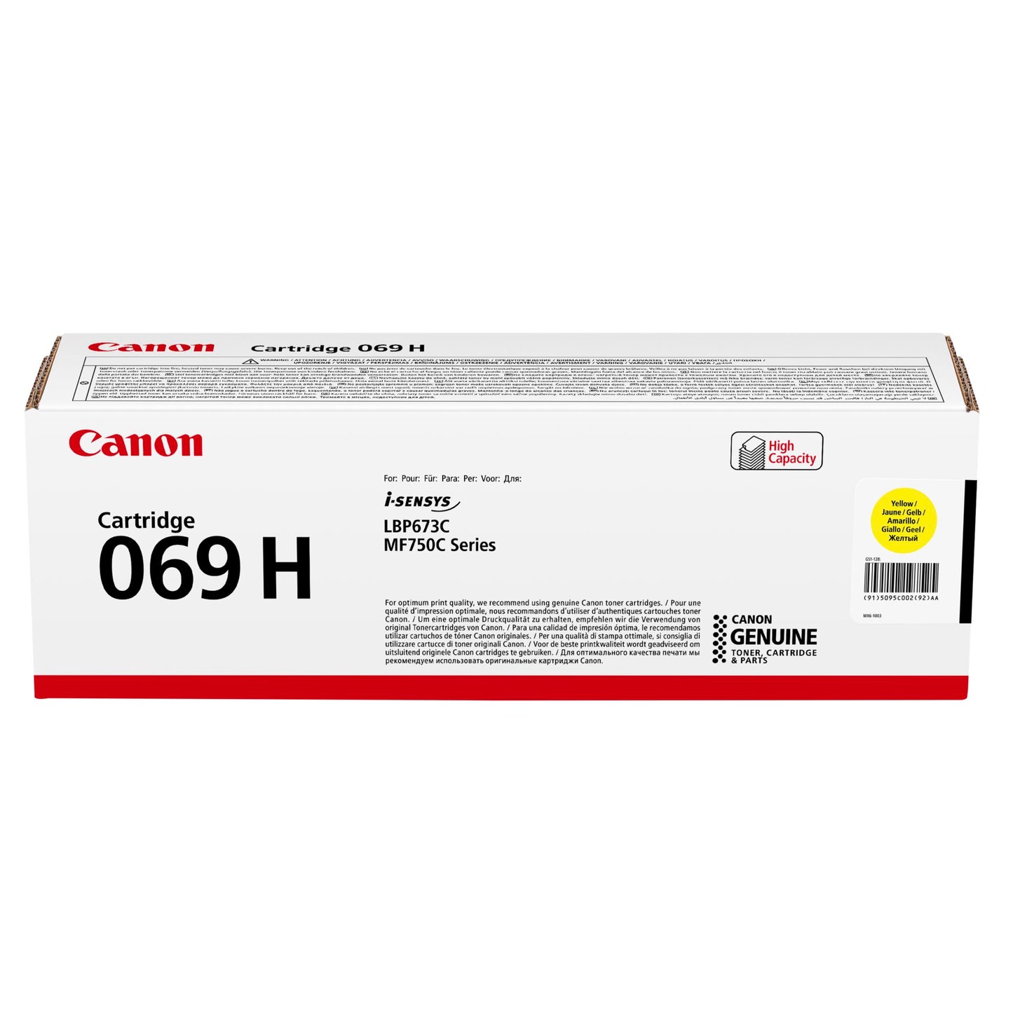 Canon Toner Cartridge 069 H Y yellow