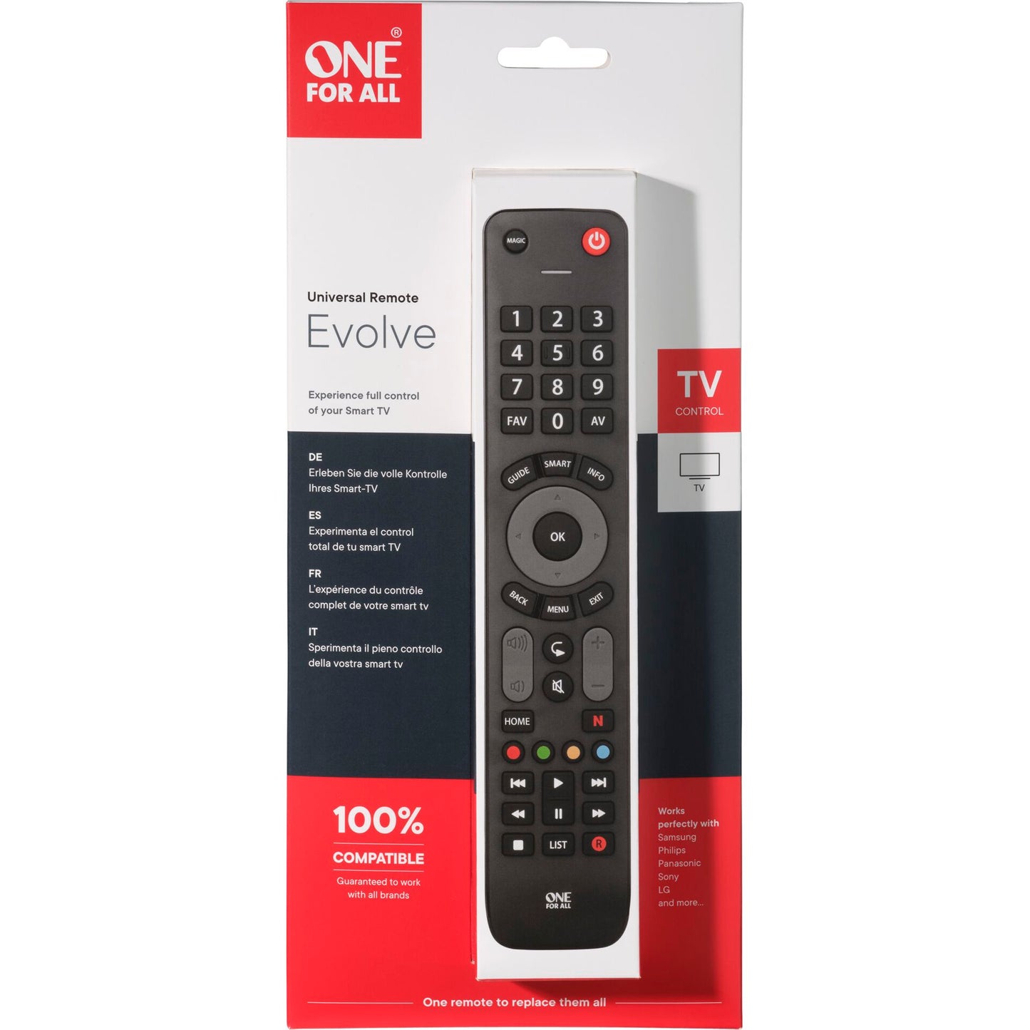 One for All Evolve TV Universal Remote URC 7115