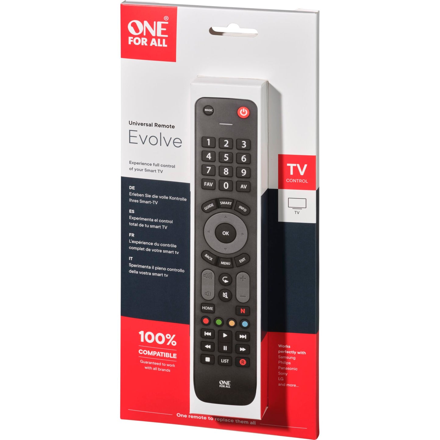 One for All Evolve TV Universal Remote URC 7115