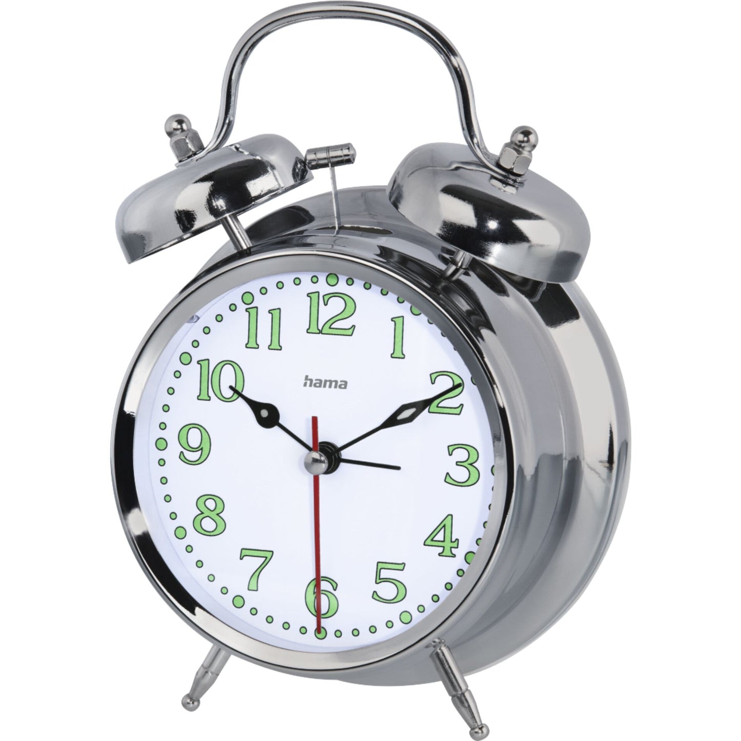 Hama Alarm Clock Nostalgy, silver fluorescent 186326