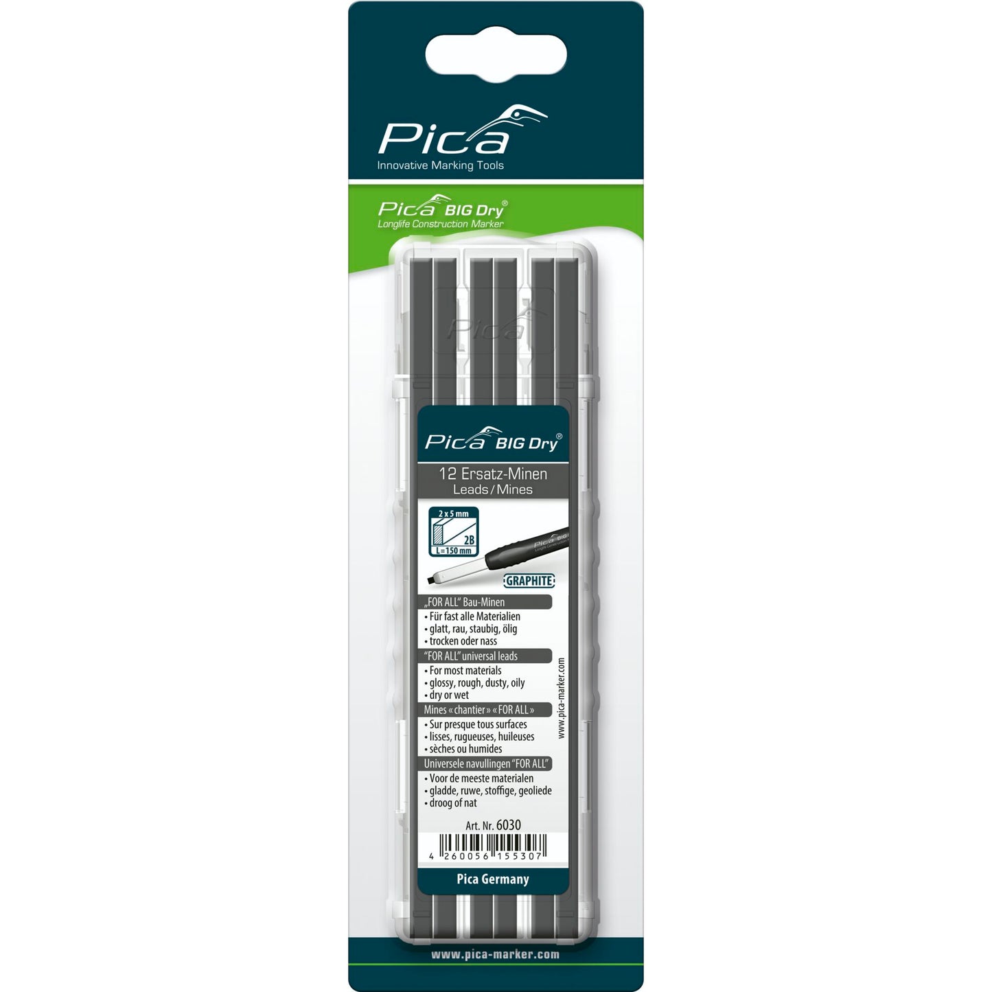 Pica BIG DRY Refills FOR ALL graphite - SB