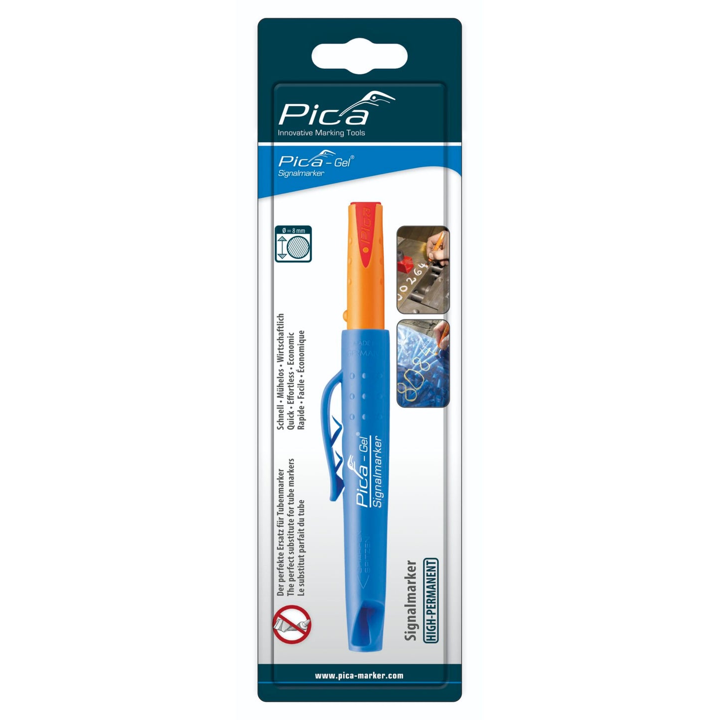 Pica GEL Permanent Marker red SB