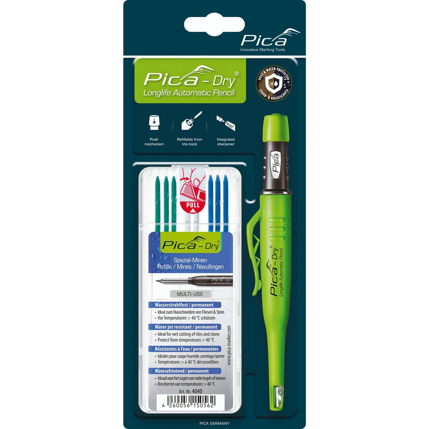 Pica DRY Bundle with 1x Marker + 1x Refills No. 4040