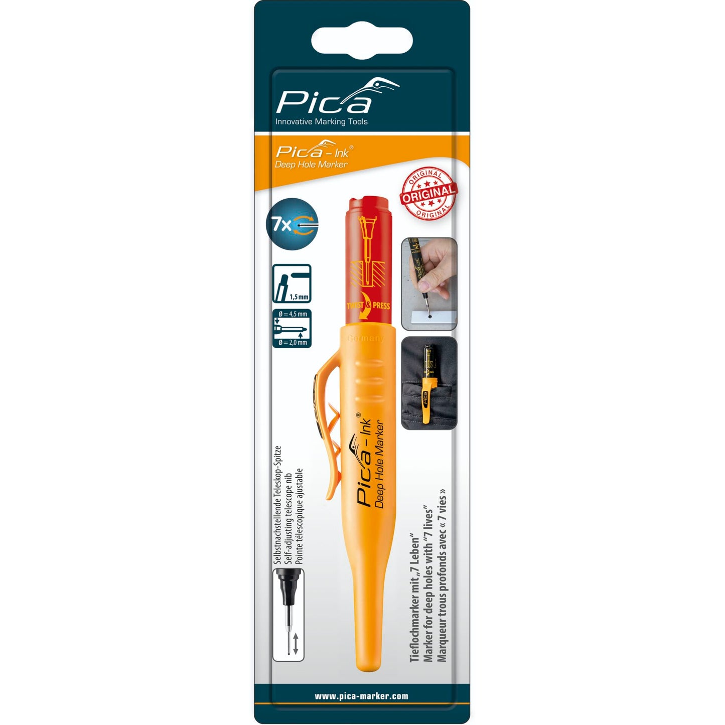 Pica INK Deep Hole Marker red SB