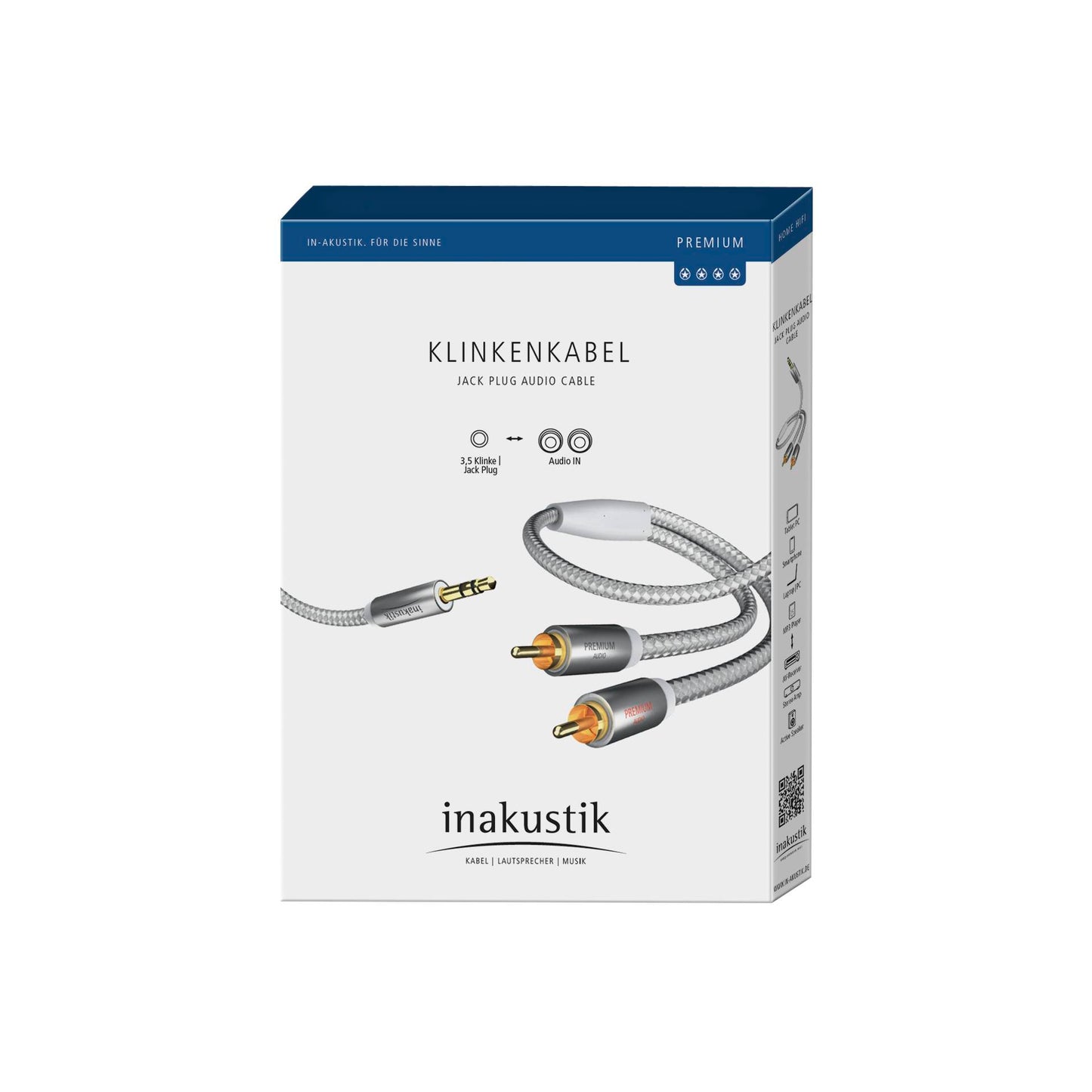 in-akustik Premium Audio Cable 3,5 mm Jack Plug - Cinch 1,5 m