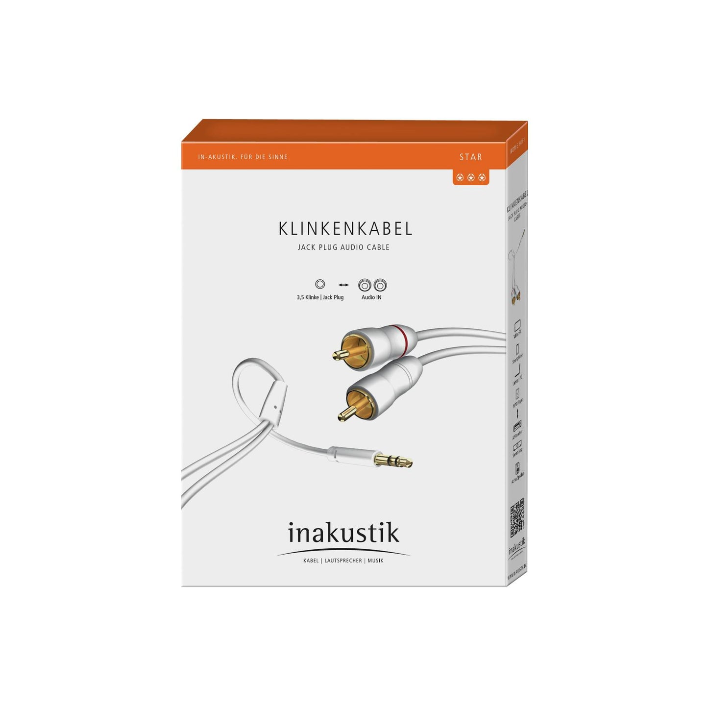 in-akustik Star Audio Cable 3,5 mm Jack Plug - Cinch 5,0 m