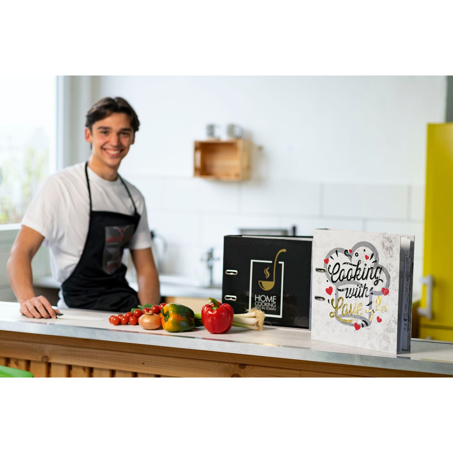 Herma Recipe Folder  black Home Cooking DIN A4        19668