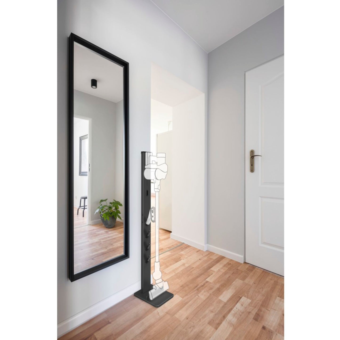 Xavax Stand-Organizer for cordless Vacuum, black 181562