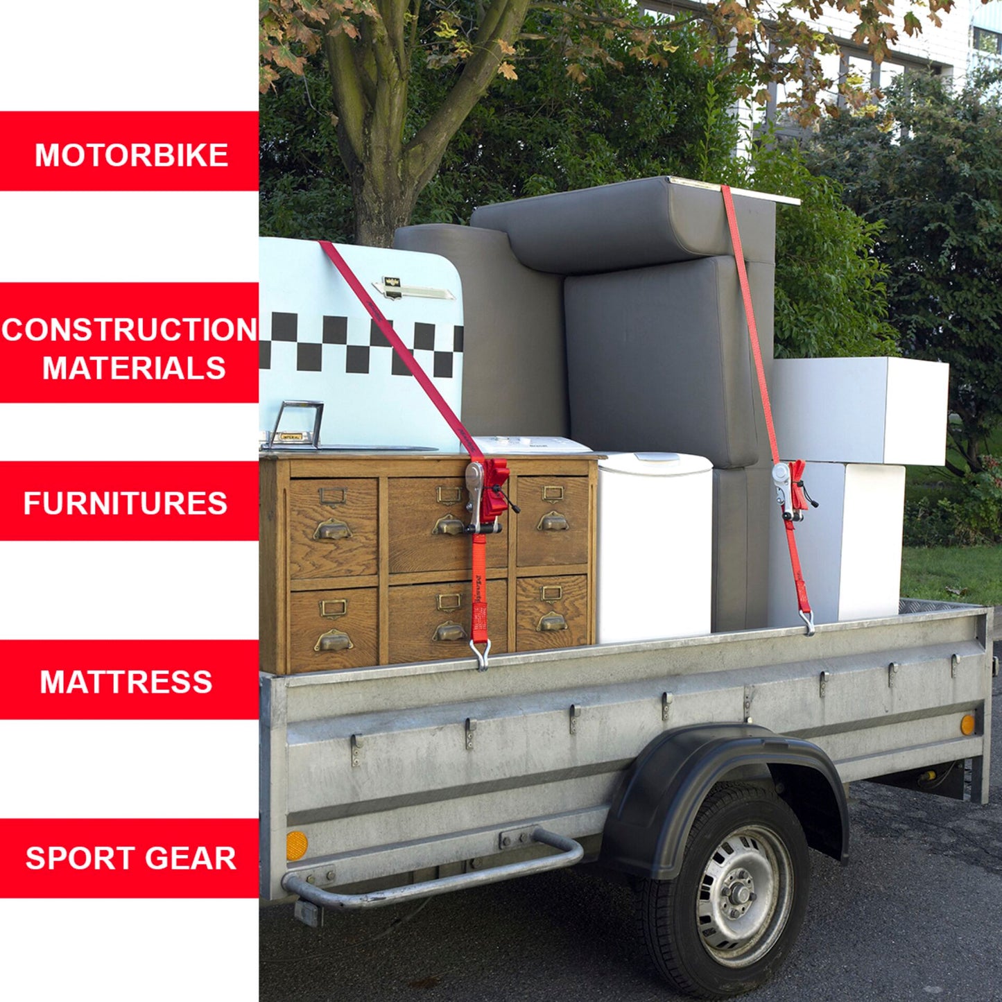 Master Lock 4 Ratchet tie-down with S-Hooks 5m blue 4367EURDAT