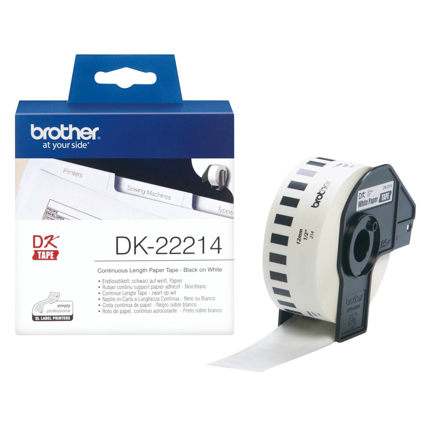 Brother Continuous Paper Tape white, 30,48 m x 12 mm DK-22214