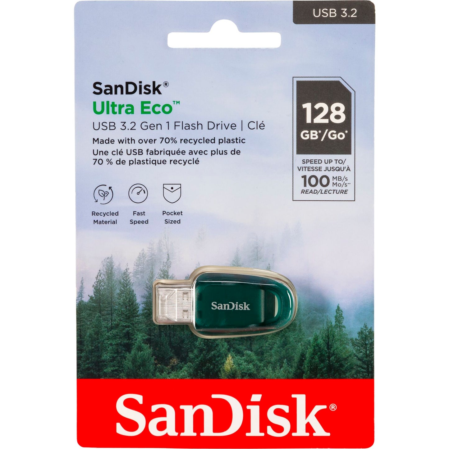 SanDisk Ultra Eco Drive 128GB USB 3.2 100MB/s SDCZ96-128G-G46
