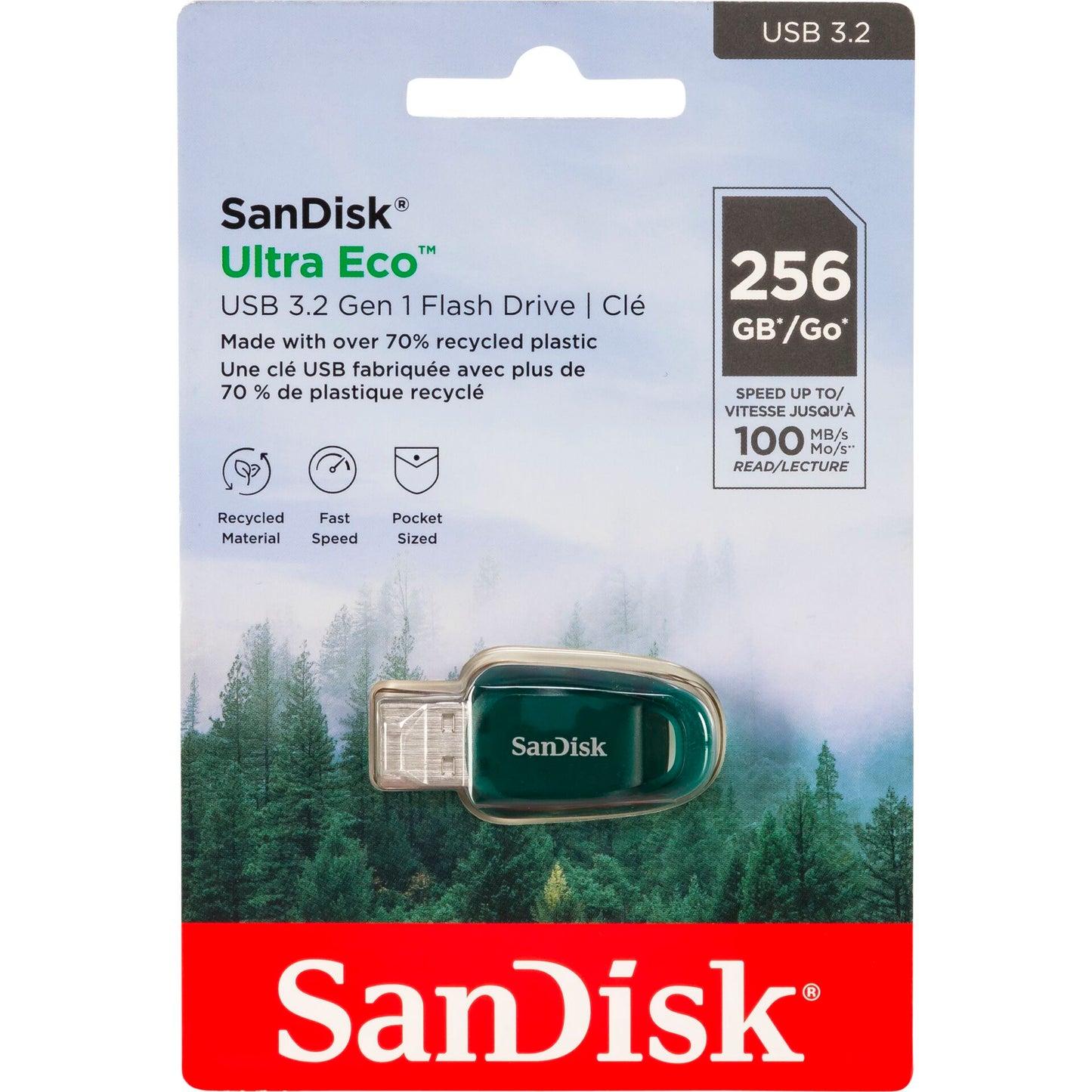 SanDisk Ultra Eco Drive 256GB USB 3.2 100MB/s SDCZ96-256G-G46