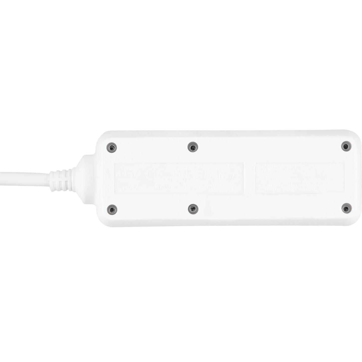 REV Outlet Strip 3-fold Standard 5m white