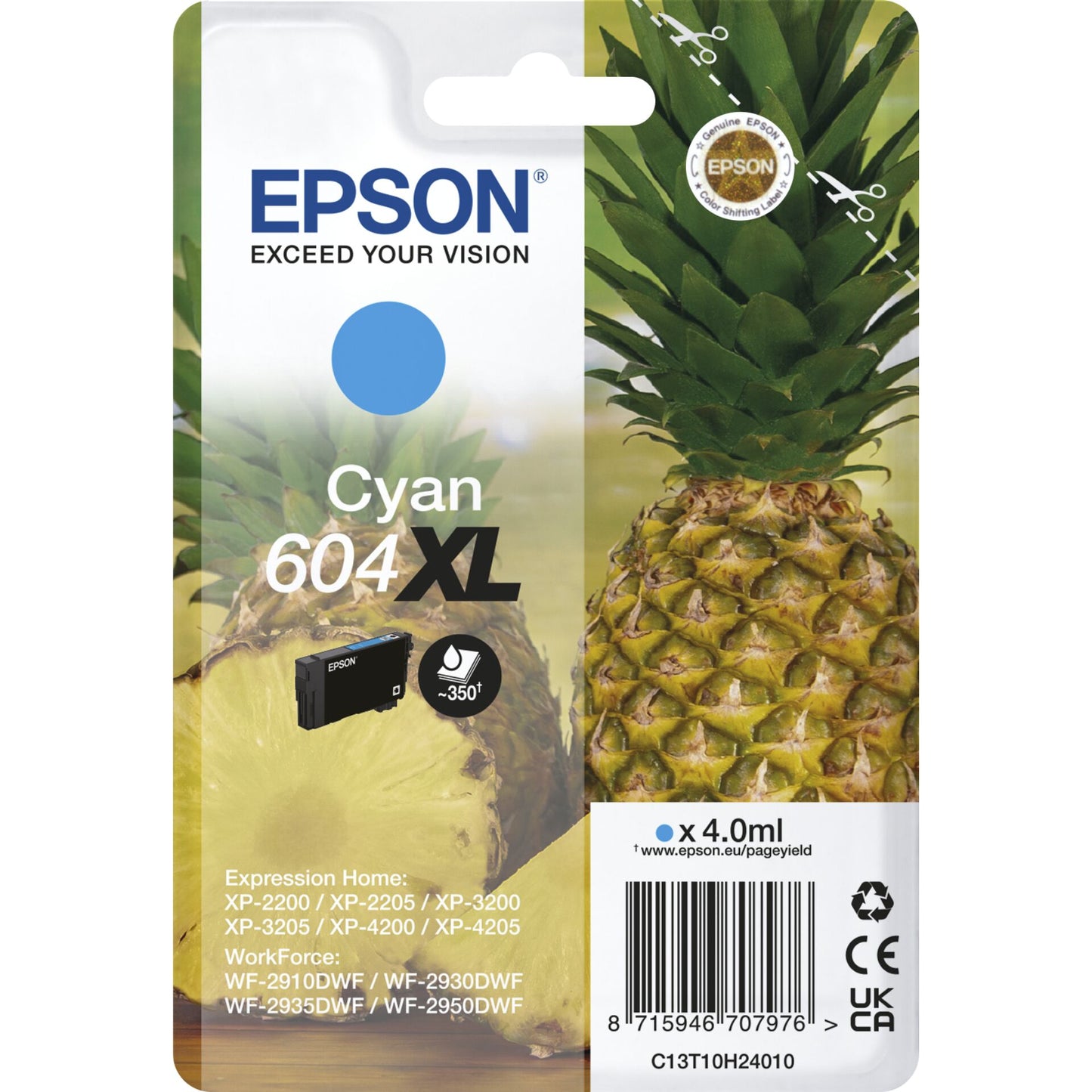 Epson ink cartridge cyan 604 XL T 10H2