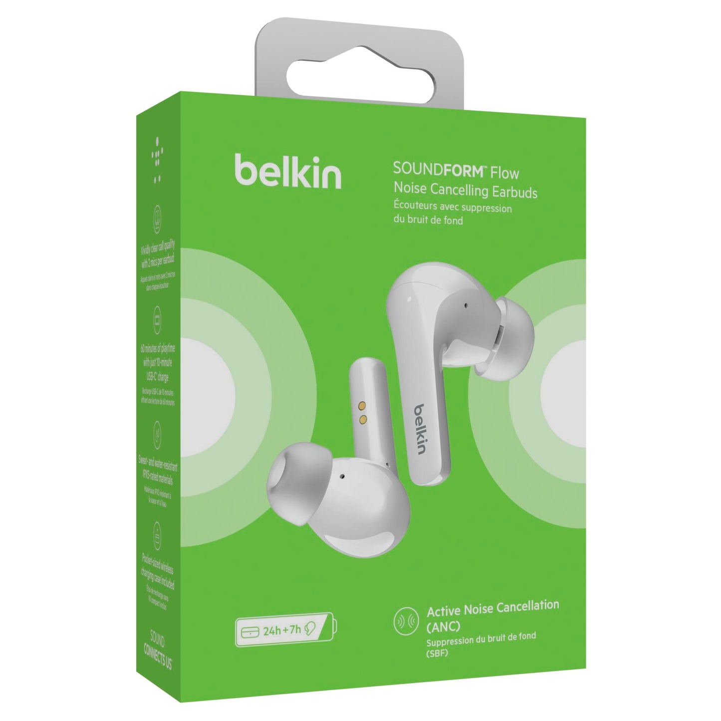 Belkin Soundform Flow ANC In-Ear wirel Headphone white AUC006BTWH