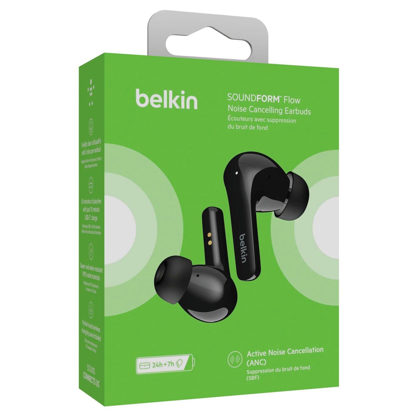 Belkin Soundform Flow ANC In-Ear wirel Headphone black AUC006BTBK