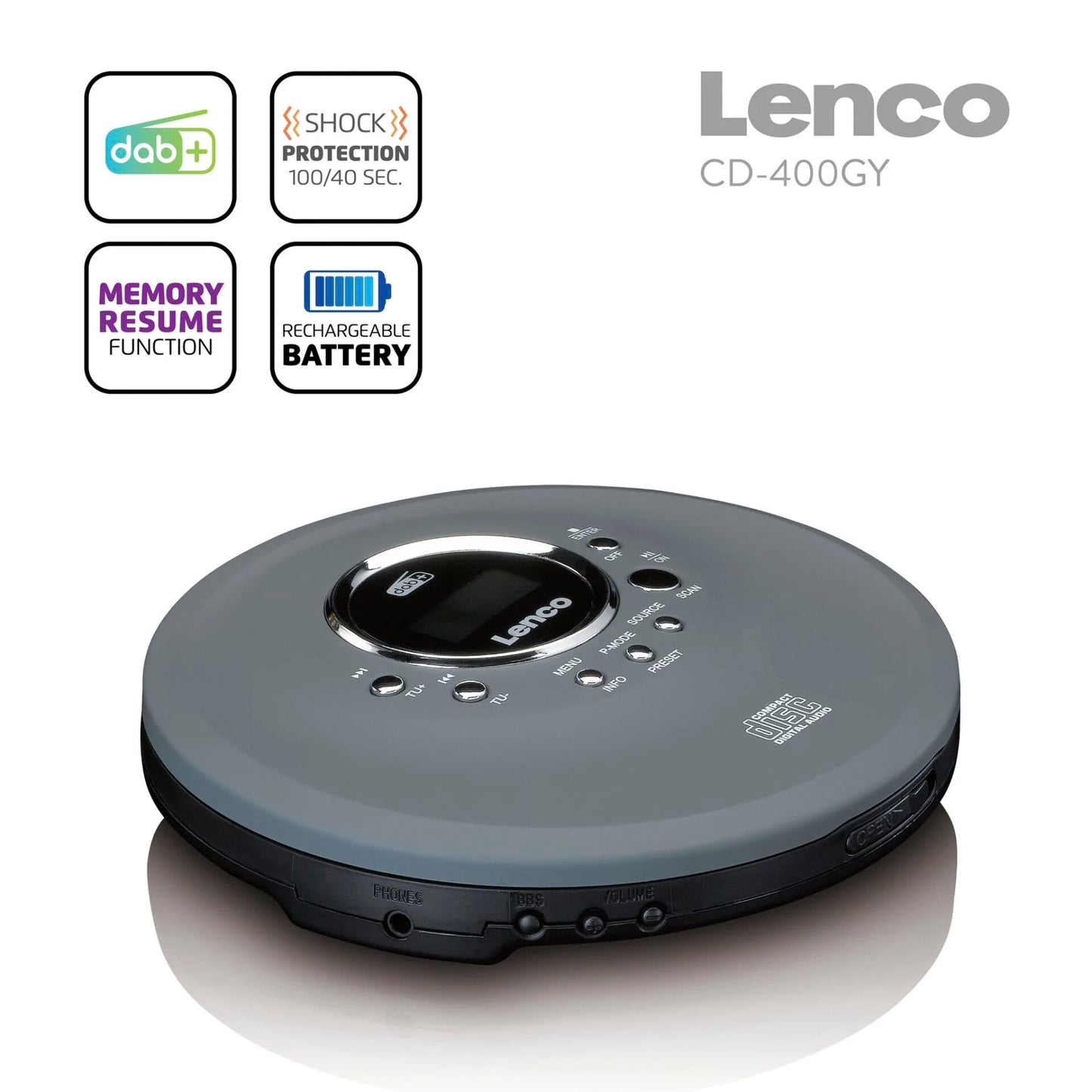 Lenco CD-400 grey