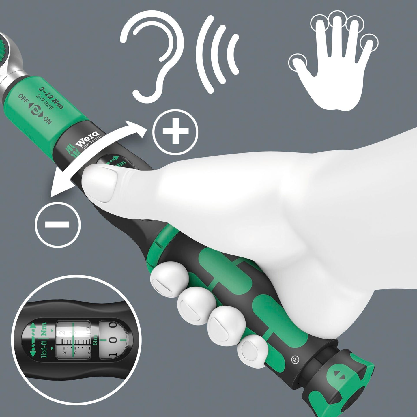 Wera Safe-Torque A 2 Set 1 1/4 Hexagon, 2-12 Nm