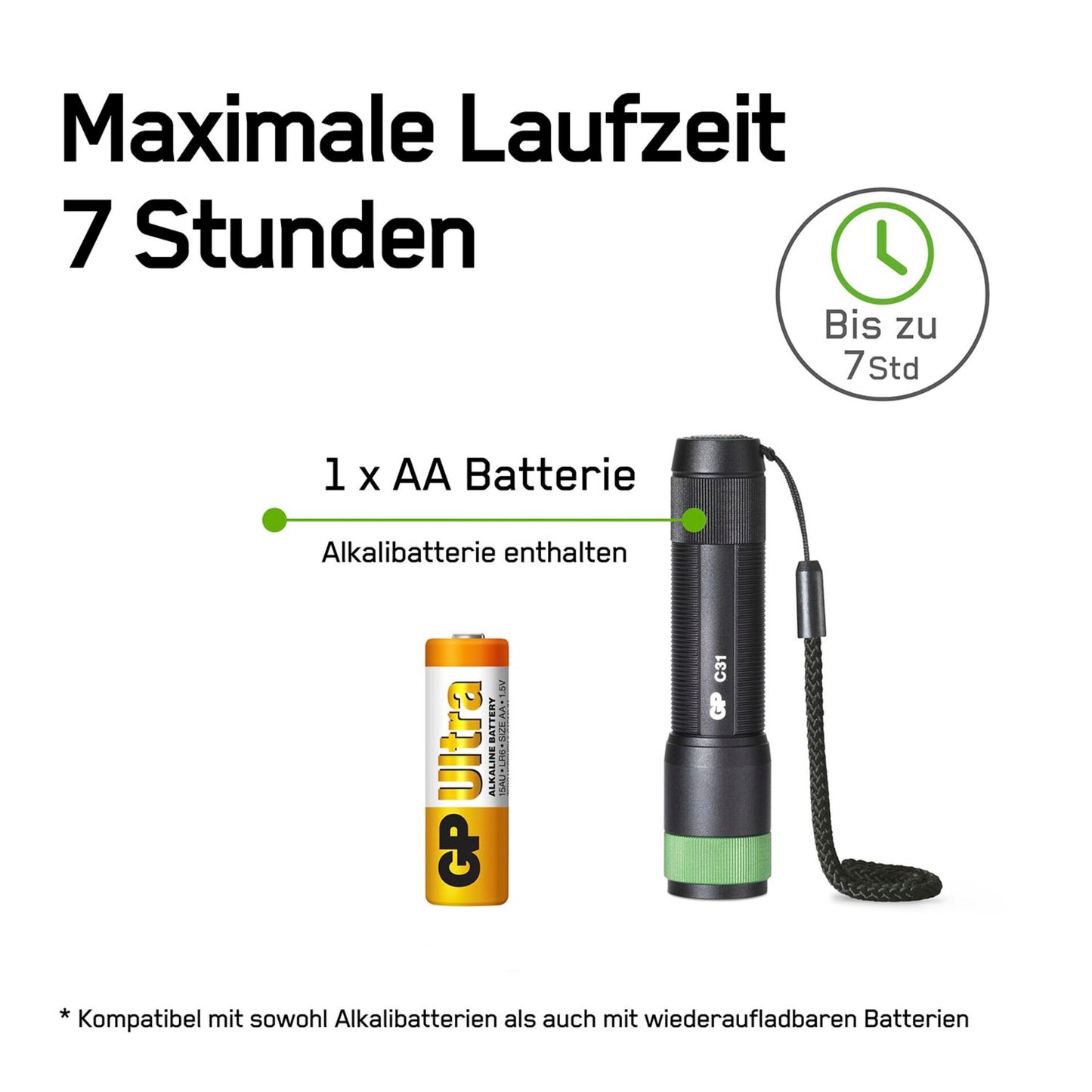 GP Torch C31X 100 Lumen 1 x AA 260GPACT0C31X000