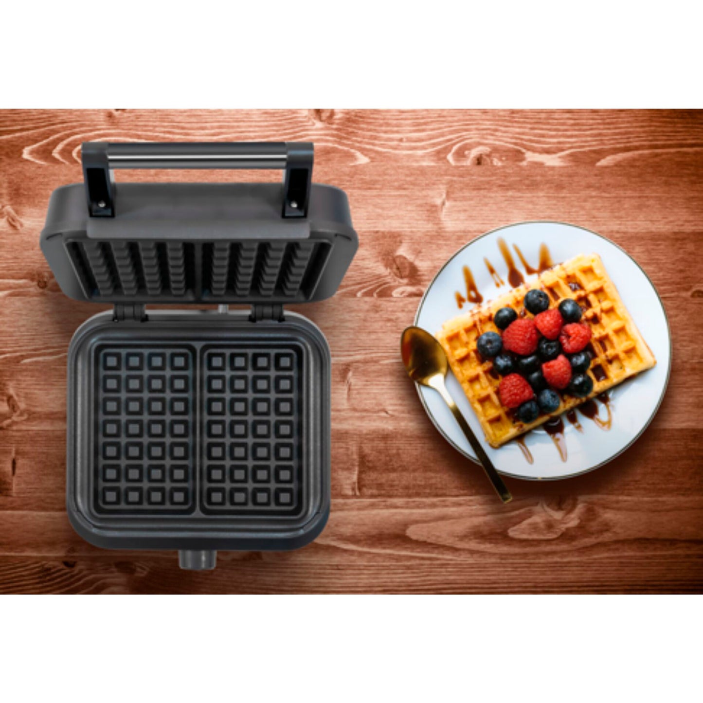 Unold 48275 Double Waffle Iron Brussels Belgian Waffels