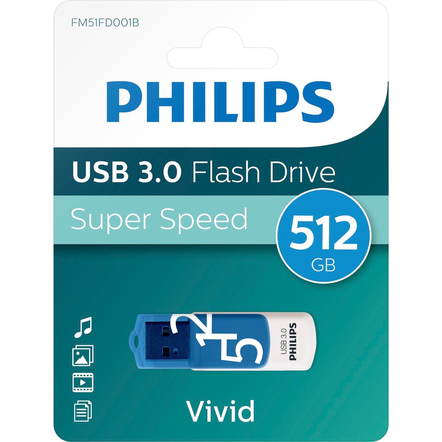Philips USB 3.0 512GB Vivid Edition Spring Blue