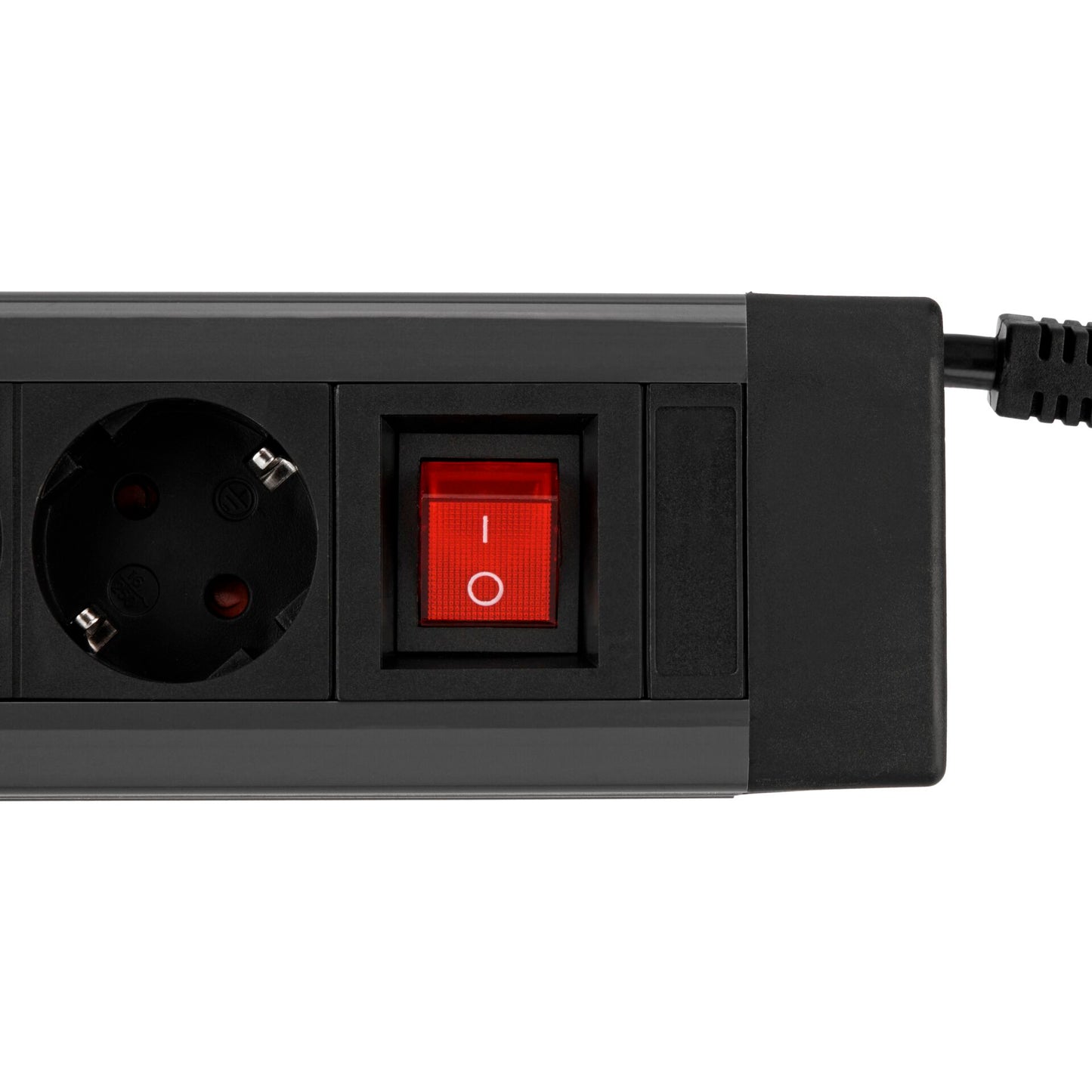 REV Outlet Strip   6-fold 2,4m Supraline w. switch anthracite