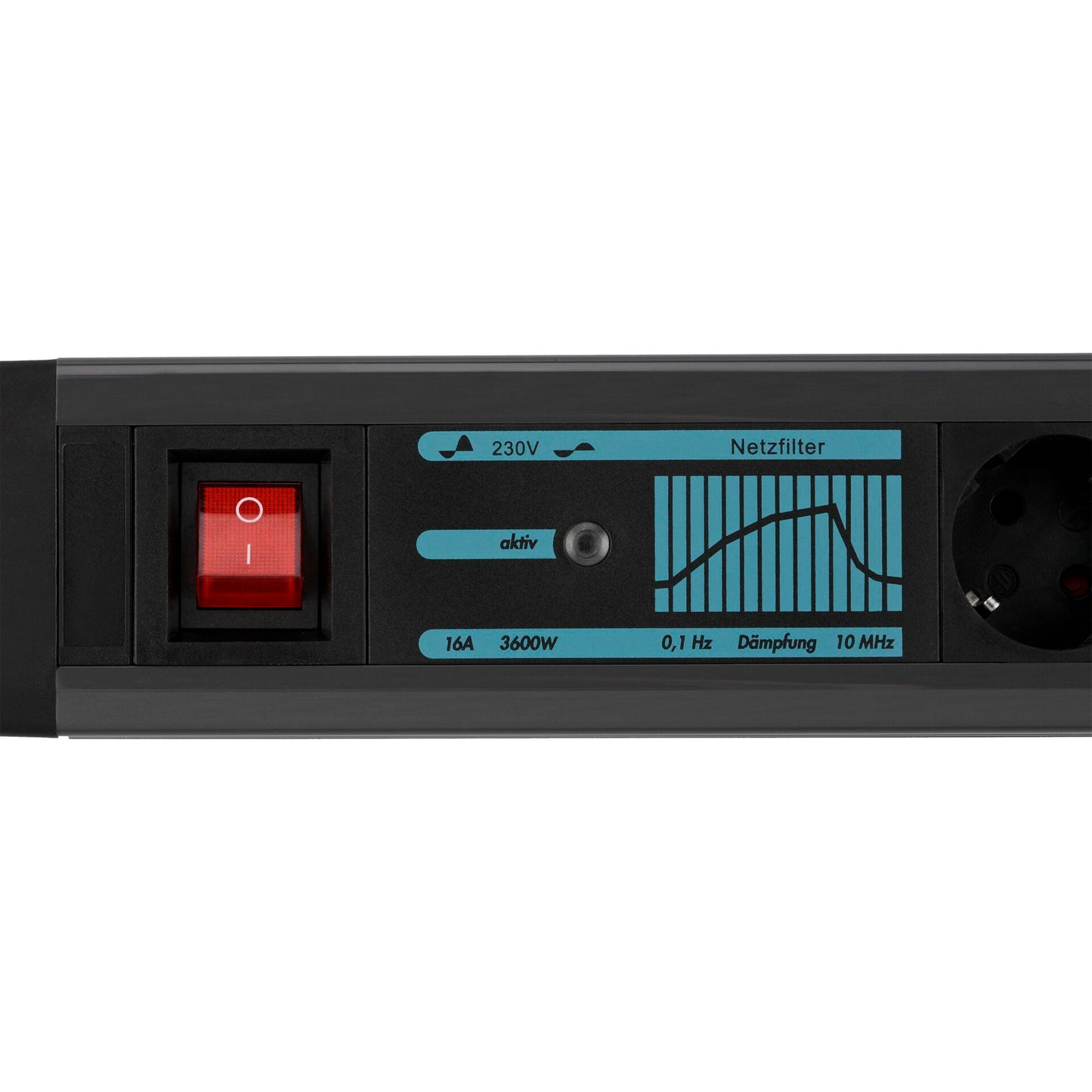 REV outlet Strip 6-fold 3m Supraguard anthracite