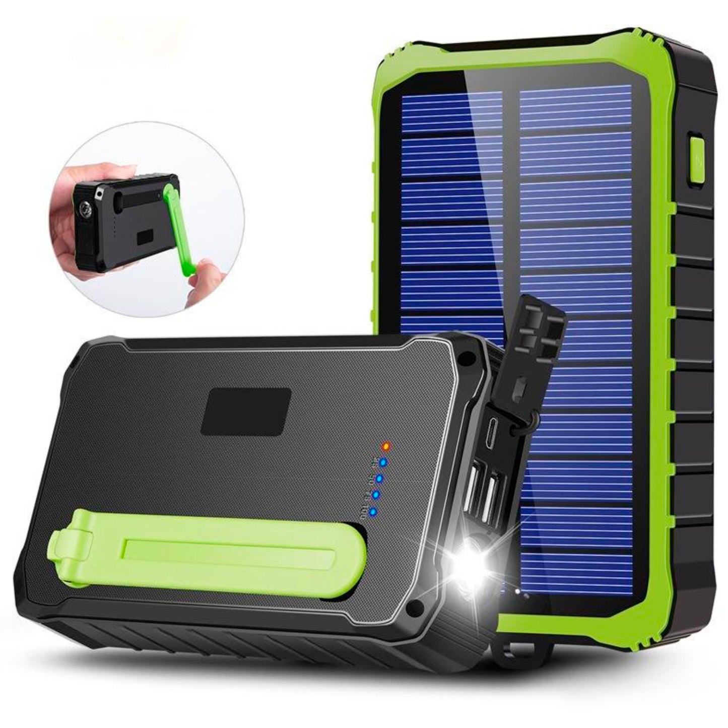 Denver Powerbank Solar PSO-10012 10000mAh + Hand Crank Dynamo