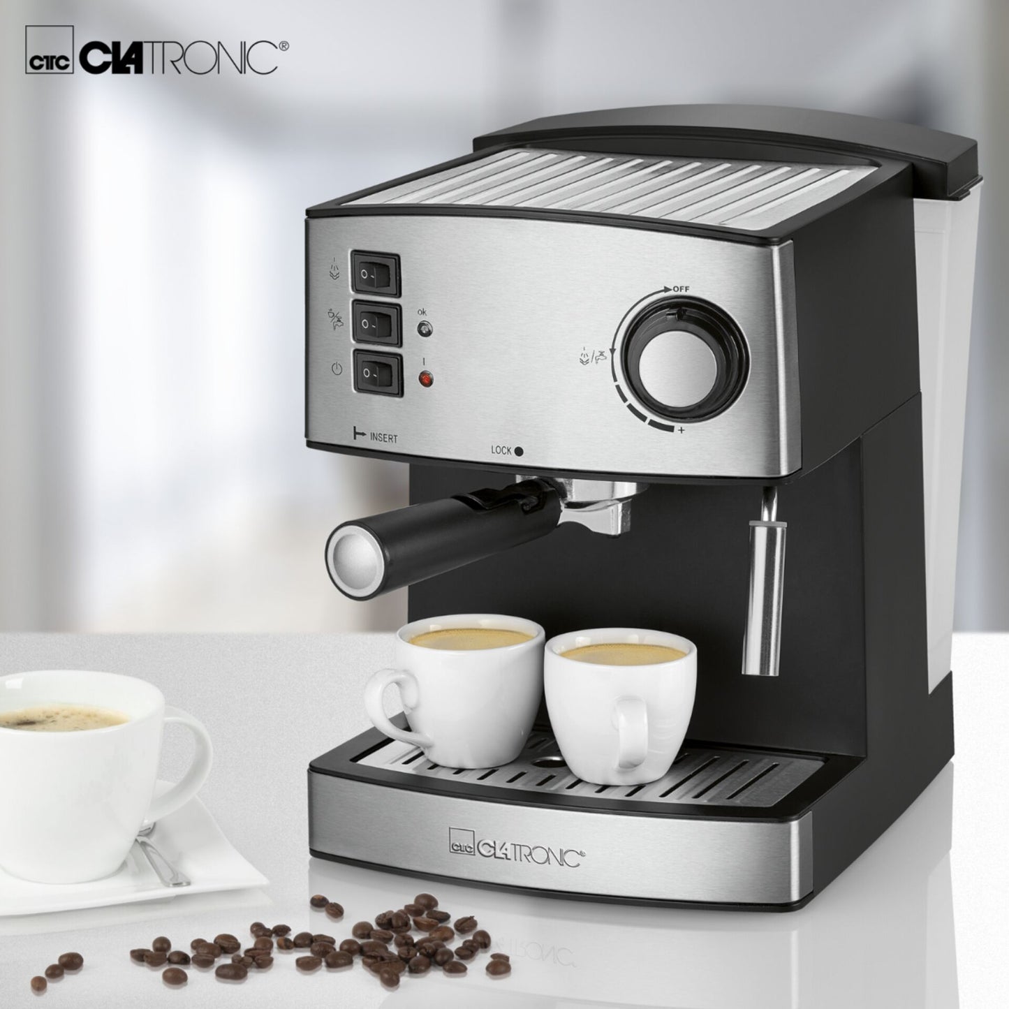 Clatronic ES 3643 black-inox Espresso Machine