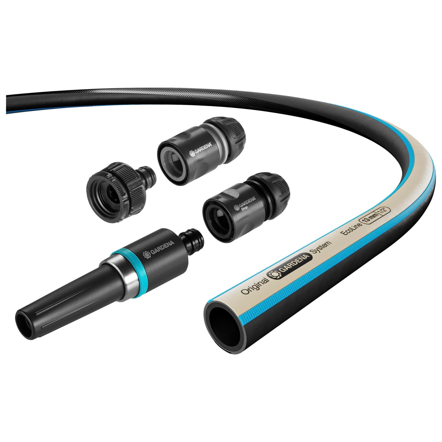 Gardena EcoLine Hose 13 mm 1/2 20m with System parts