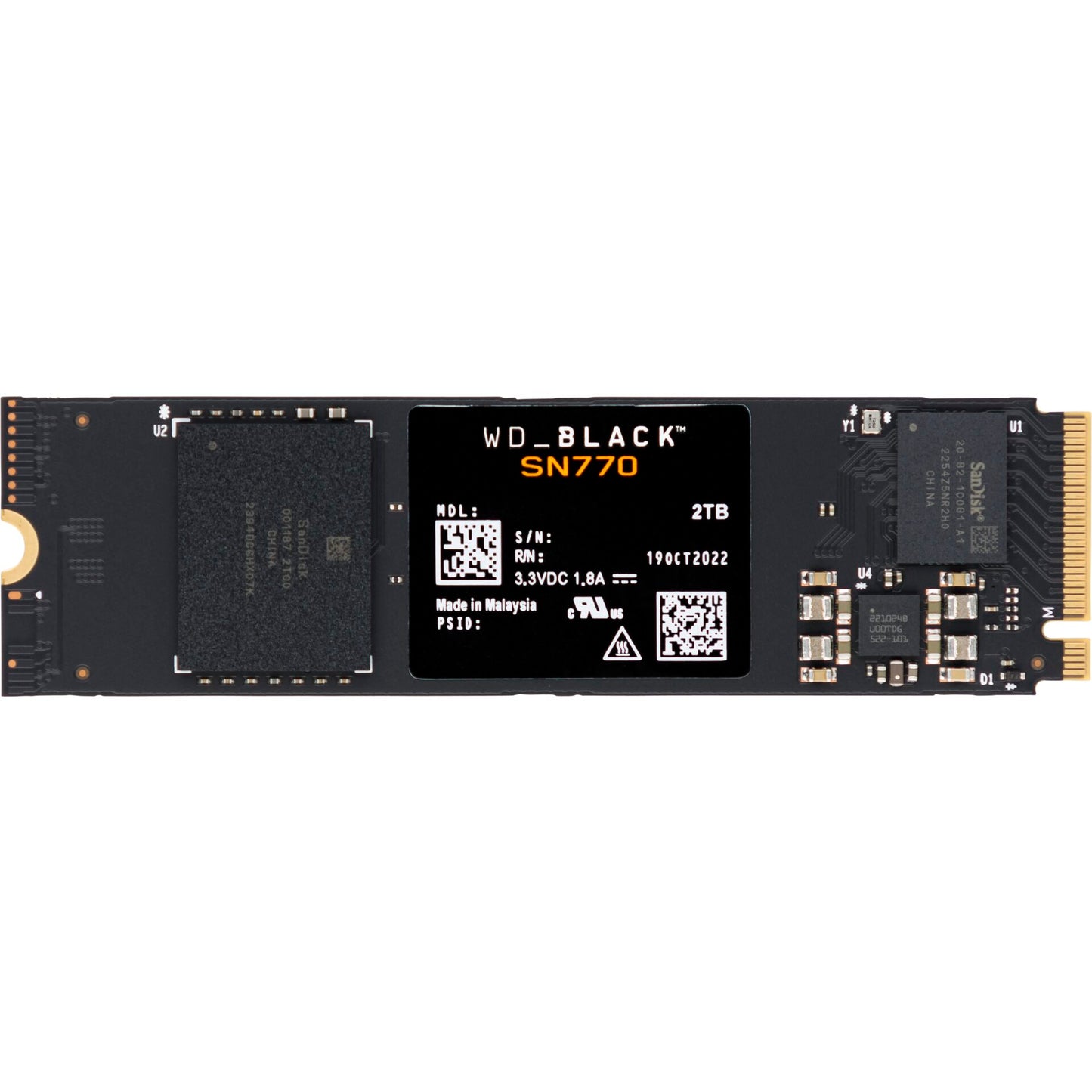 Western Digital Black SSD 2TB SN770 NvMe WDS200T3X0E