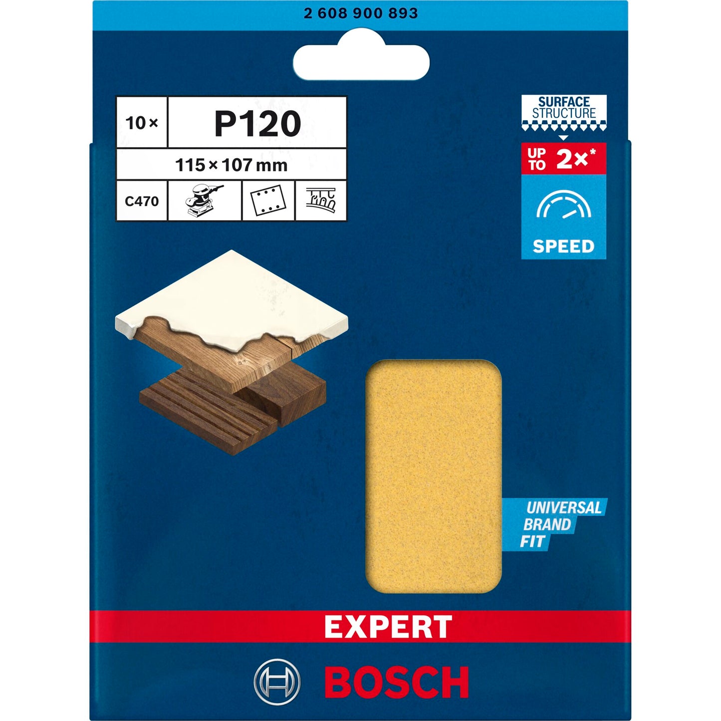 Bosch Sanding Pad C470,115x107 K120,10x