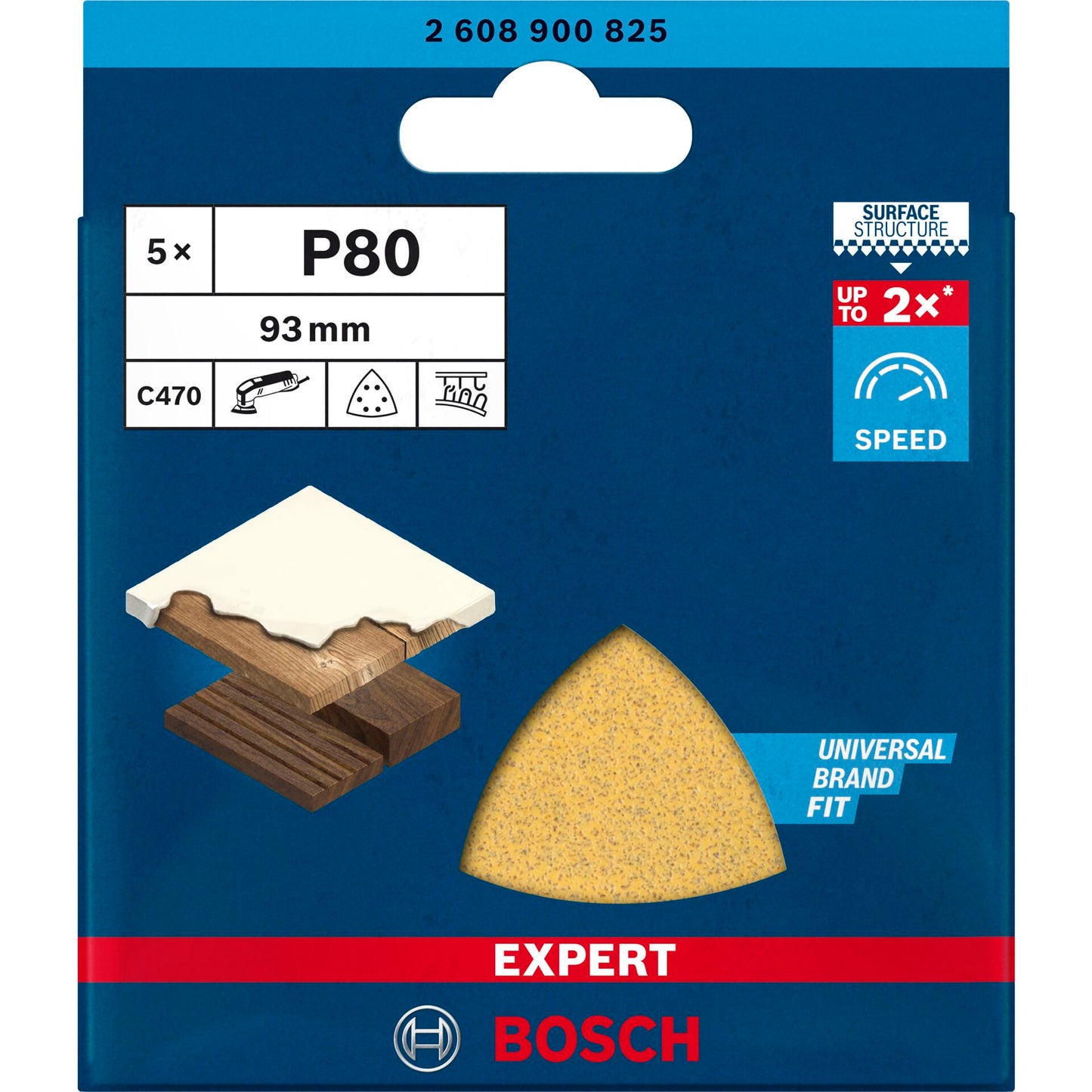 Bosch Sanding Pad C470,93mm,K8 0, 5x EXPERT