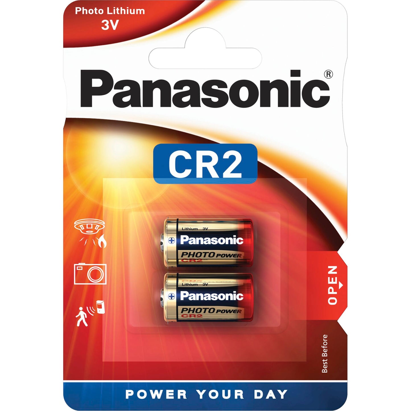 1x2 Panasonic Photo CR-2 Lithium