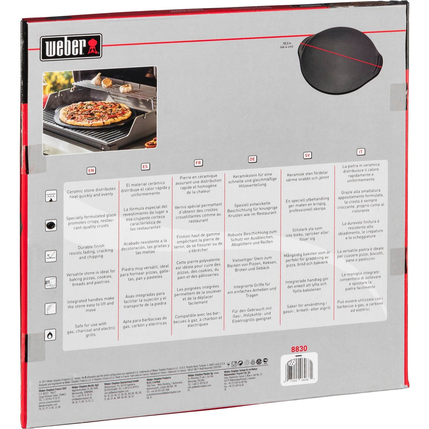 Weber Premium Grill Stone Round 46cm