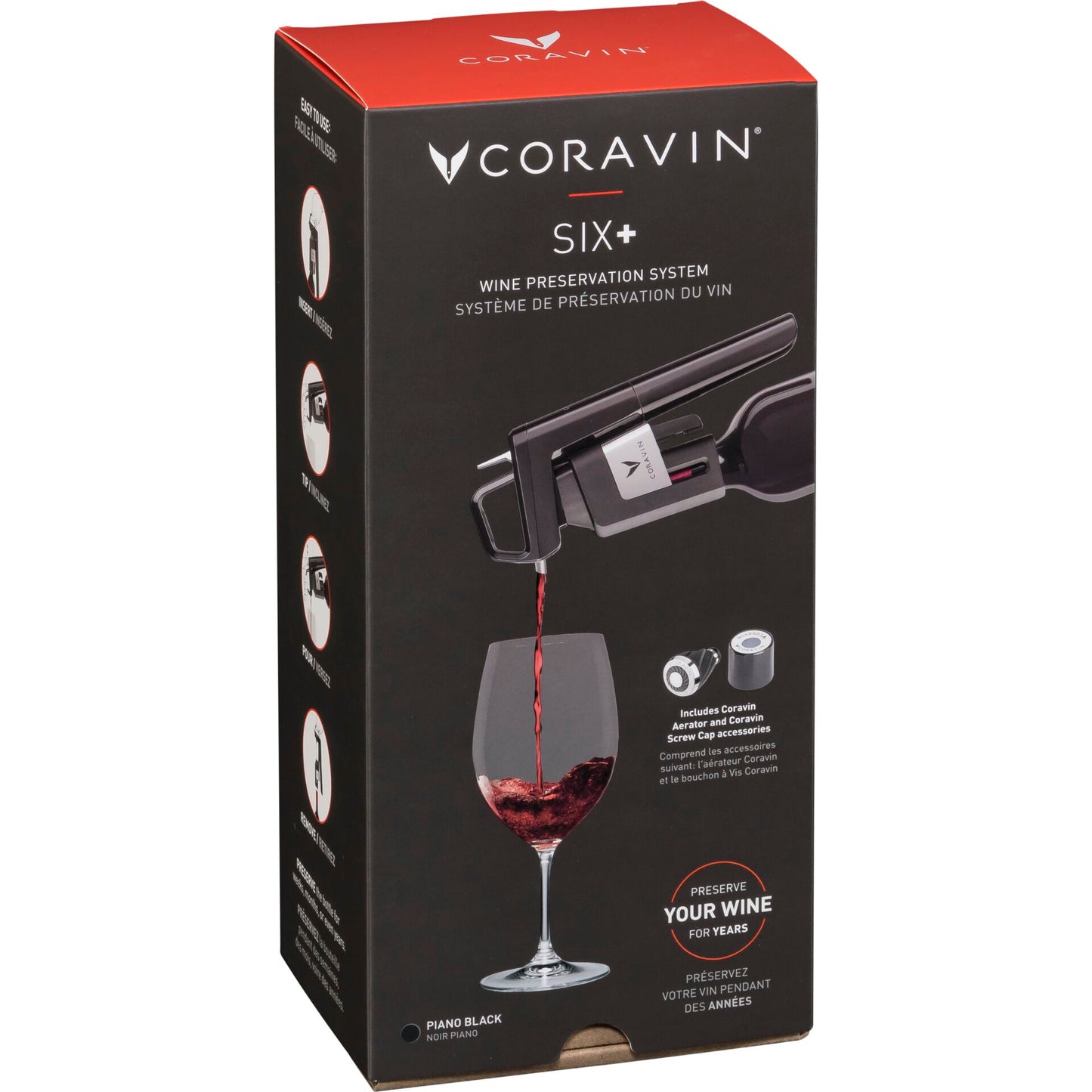 Coravin Wine System  black Timeless Six + 6 pcs.