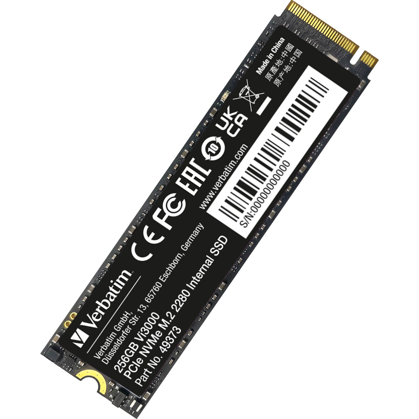 Verbatim Vi3000 M.2 SSD 256GB PCIe NVMe 49373