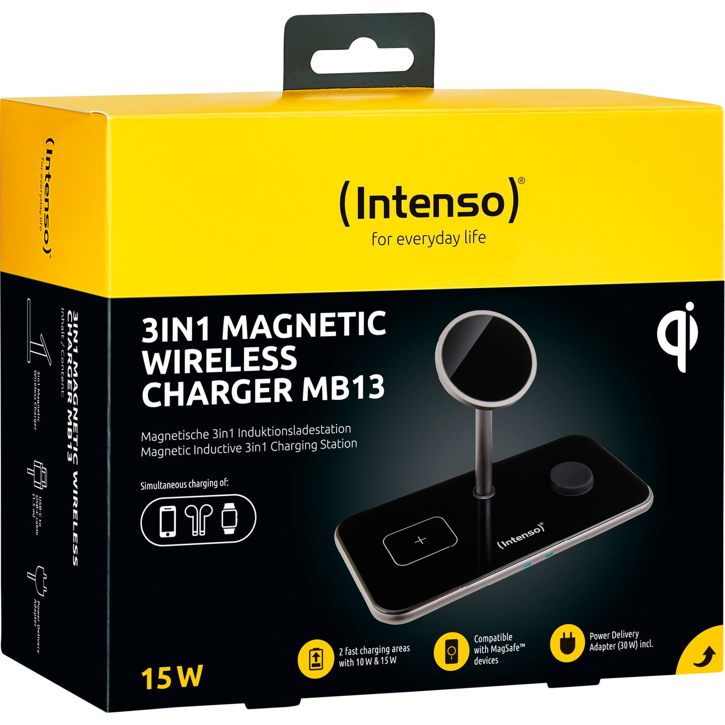 Intenso 3in1 Magnetic Wireless Charger MB13 black