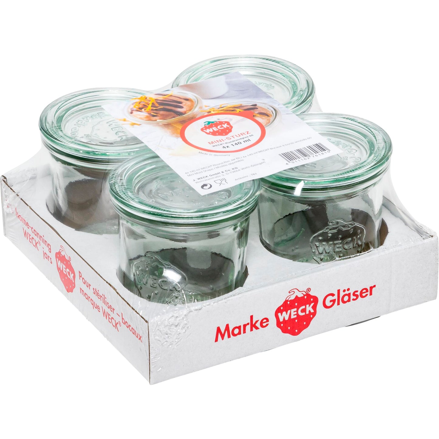 WECK Mini Mold Jar 140ml Set of 4
