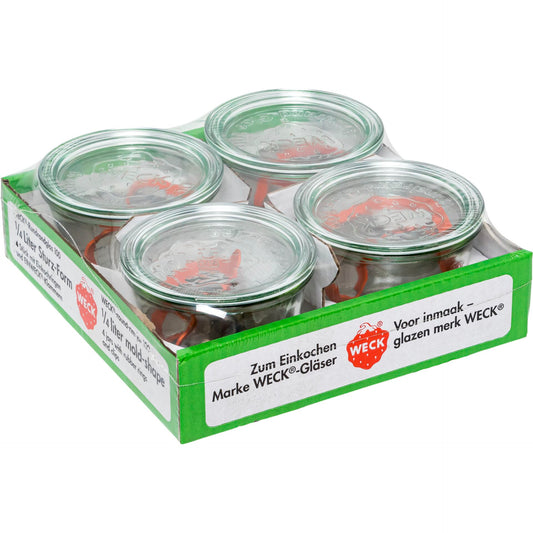 WECK Mold Jar 0,25l Set of 4