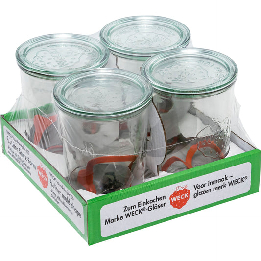 WECK Mold Jar 0,75l Set of 4