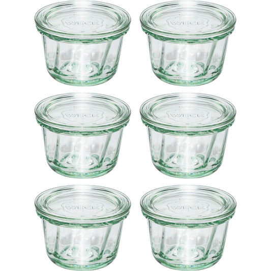 WECK Round Rim Jar Muffin 165ml Set of 6
