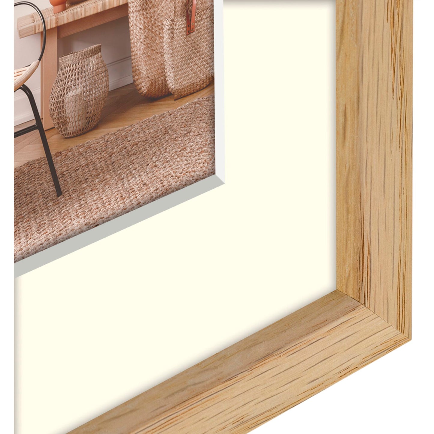 ZEP Malmo natural 9x13/13x18 Wood with Passepartout V4557N